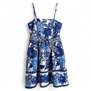 Joie Chinoiserie Floral swing dress with pockets Sz 8